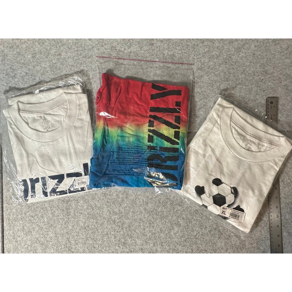 New Grizzly Skateboard Brand T-shirts 3 Pack size XL